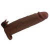 Pretty Love Xerxes – 22 cm Vibrating Penis Sleeve, Dark Brown